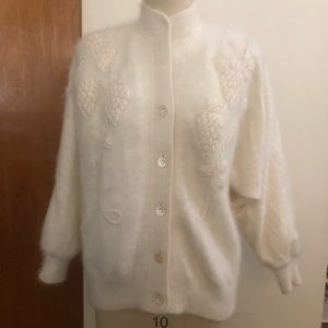 Genuine Angora Rabbit Hair Cardigan